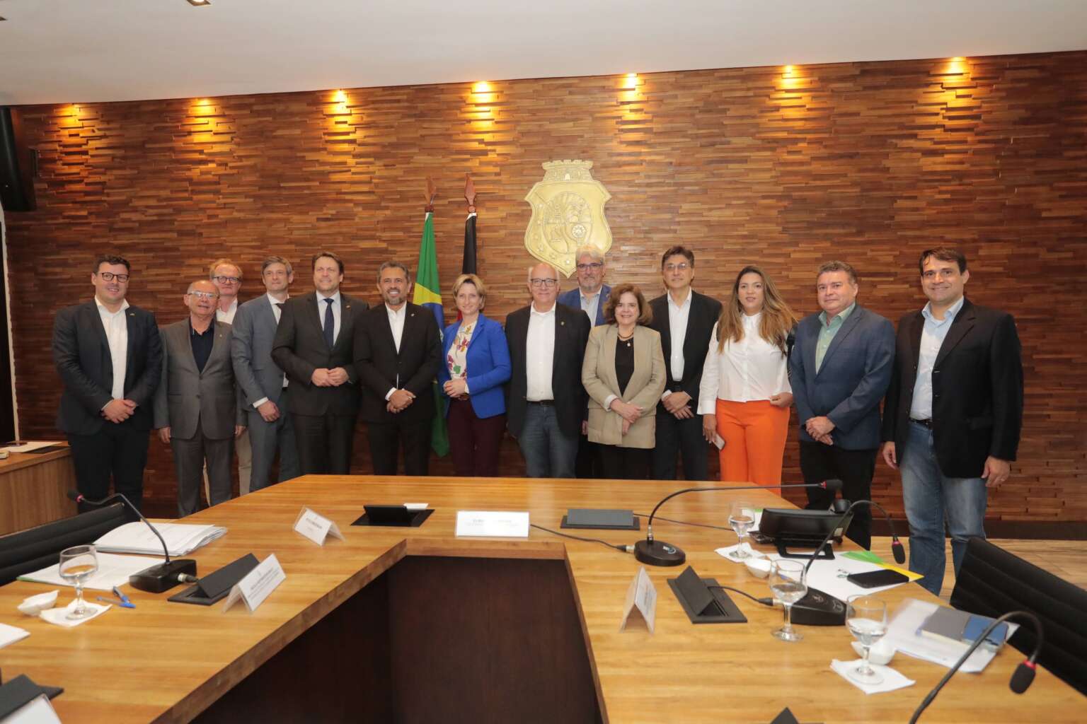 Governador Elmano de Freitas e comitiva alemã se reúnem para tratativas sobre produção de hidrogênio verde