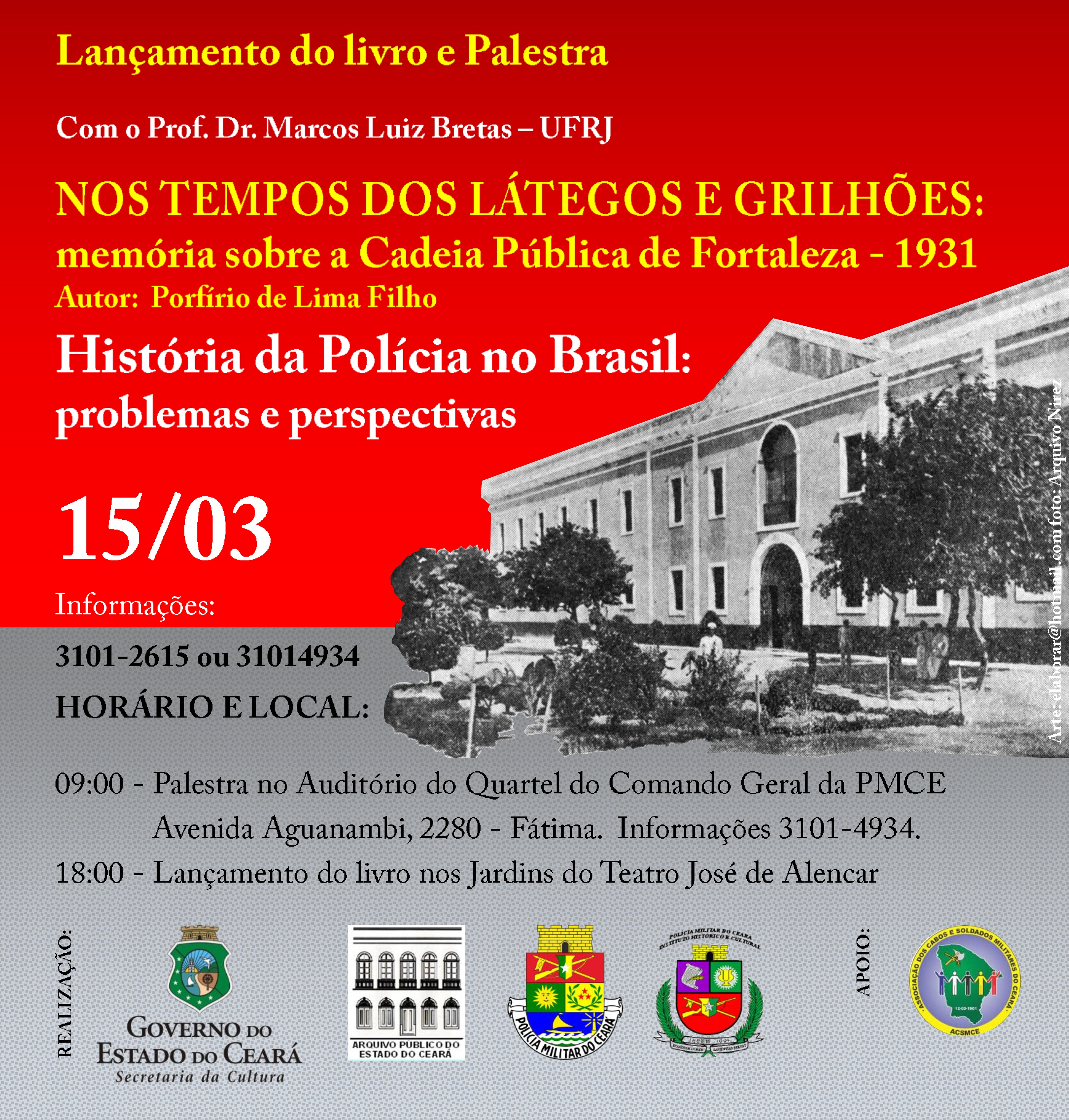 Arquivo Público lança livro sobre a Cadeia Pública de Fortaleza