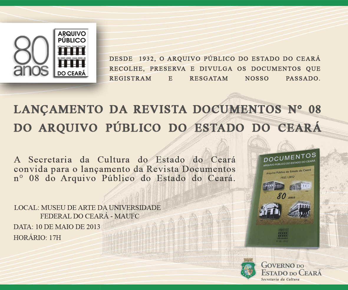 Lançamento da Revista Documentos nº 8 do Arquivo Público