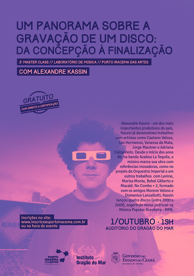 Porto Iracema das Artes promove Masterclass gratuito com o músico Alexandre Kassin