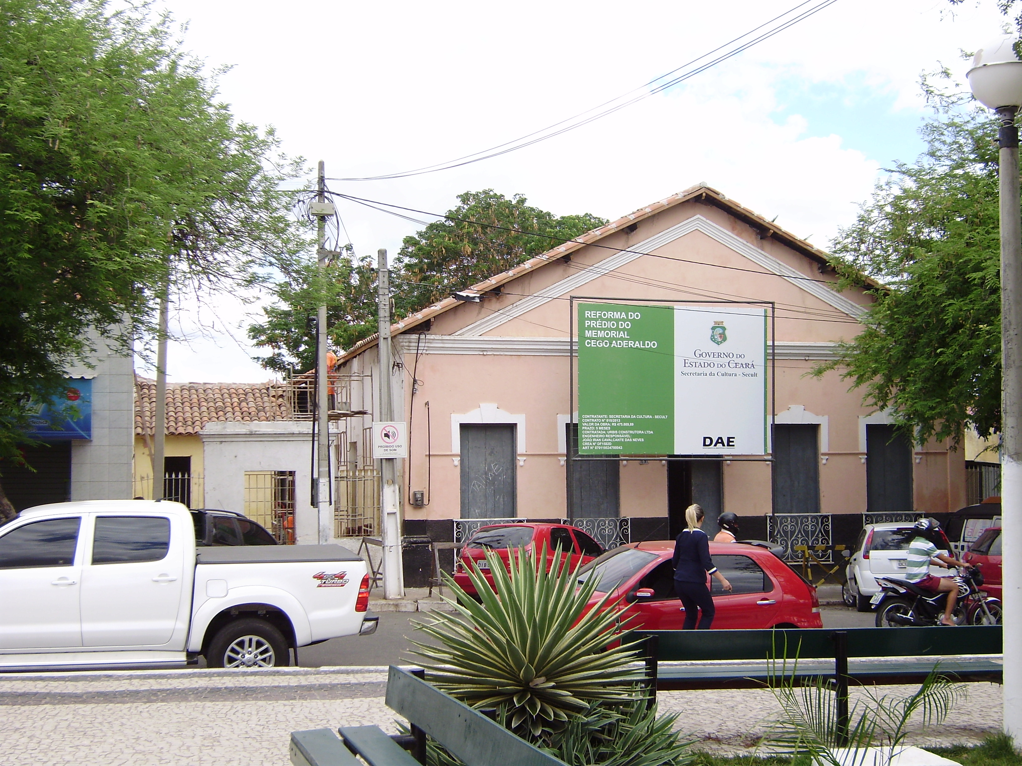 Reforma do prédio para abrigar Memorial Cego Aderaldo tem 40% do trabalho executado