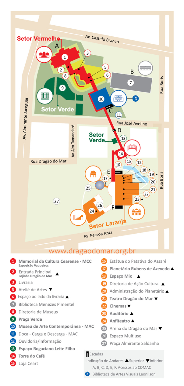 Mapa Centro Dragão do Mar de Arte e Cultura