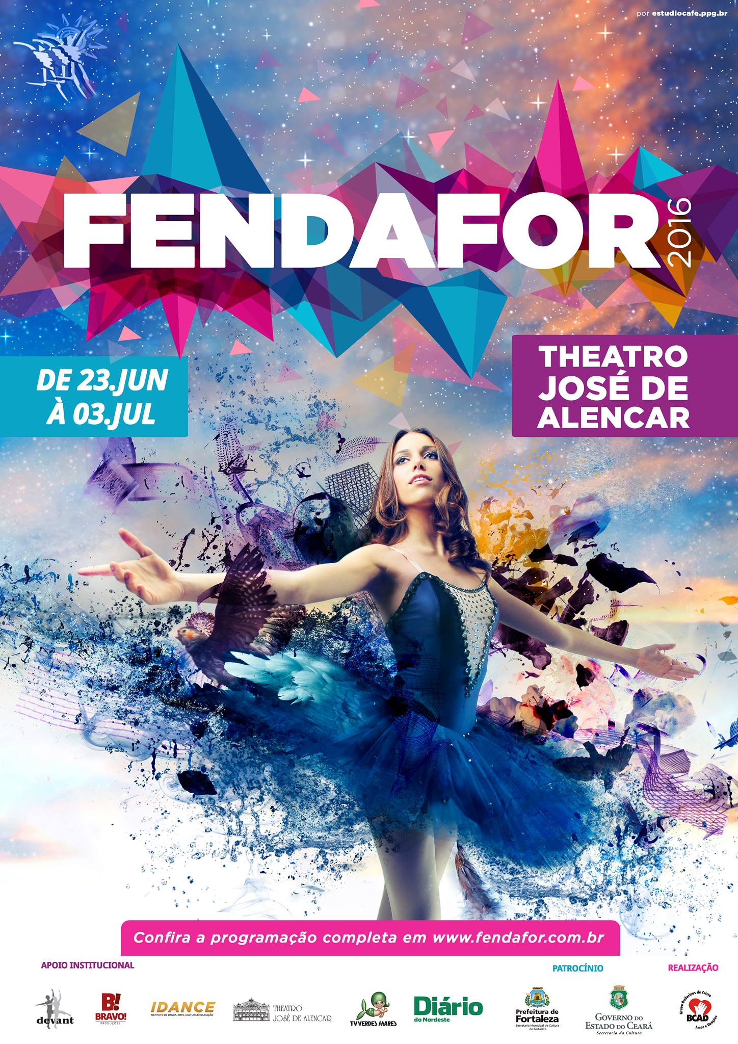 Festival Internacional de Dança de Fortaleza e Itinerante do Ceará (Fendafor) começa nesta quinta-feira, 23/6, no Theatro José de Alencar