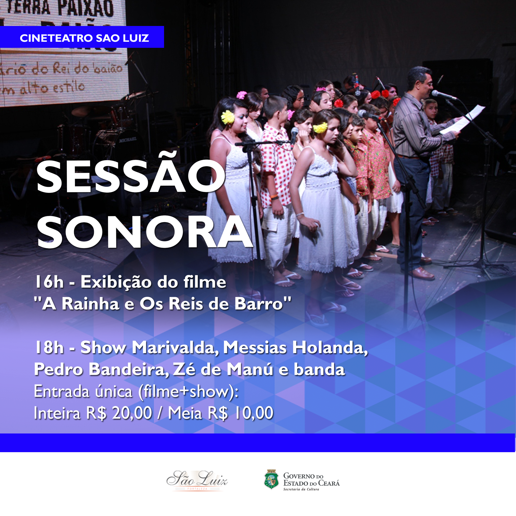 Cineteatro São Luiz tem nesta quarta, 29/6, filme e show em homenagem a Marivalda Kariri, com Messias Holanda, Pedro Bandeira e Zé de Manú