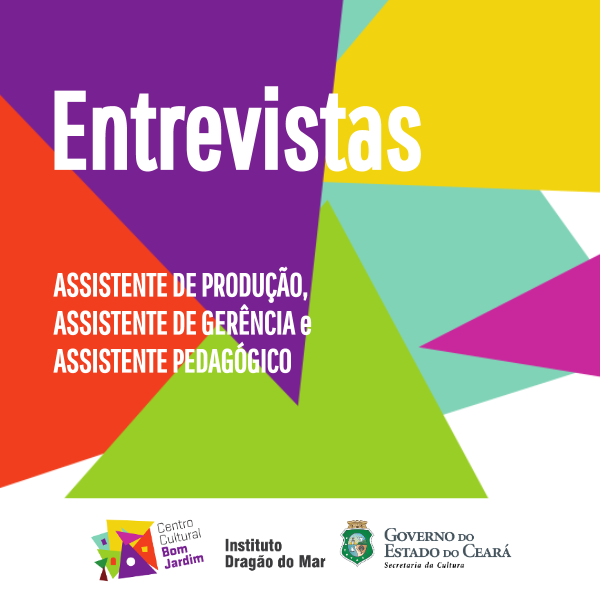 Centro Cultural Bom Jardim divulga pré-selecionados para vagas de assistente de produção, de gerência e pedagógico