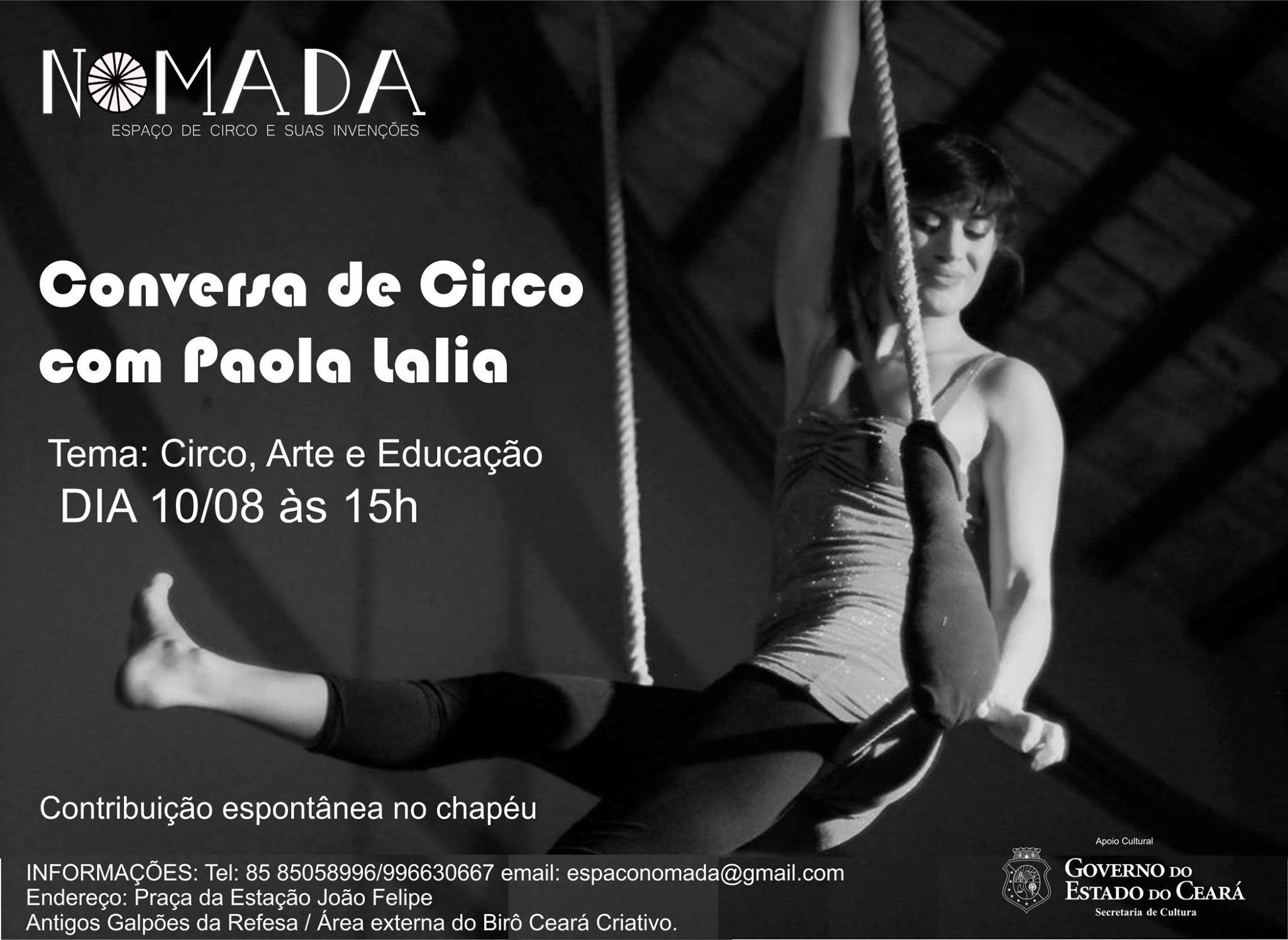 Pavilhão do Birô Ceará Criativo recebe Conversa de Circo, com a artista argentina Paola Lalia