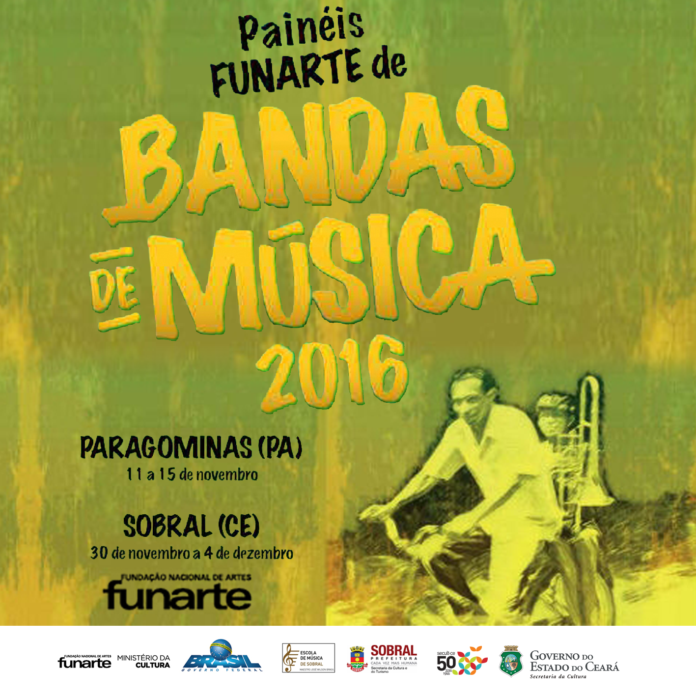 Em parceria entre Funarte, Secult e Prefeitura, “Painéis Funarte de Bandas de Música” acontecem em Sobral, de 30/11 a 4/12