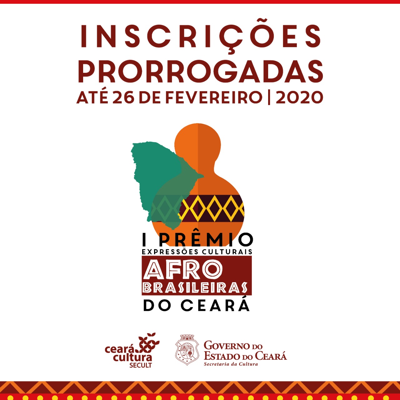 I Prêmio Expressões Culturais Afro-Brasileiras do Ceará: inscrições prorrogadas até dia 26/02 