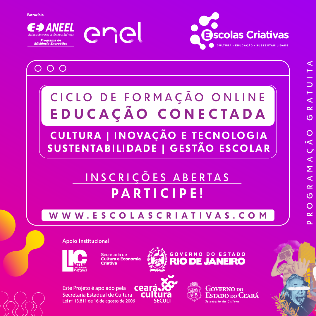 Com apoio da Secult, programa Escolas Criativas lança novo ciclo de formação
