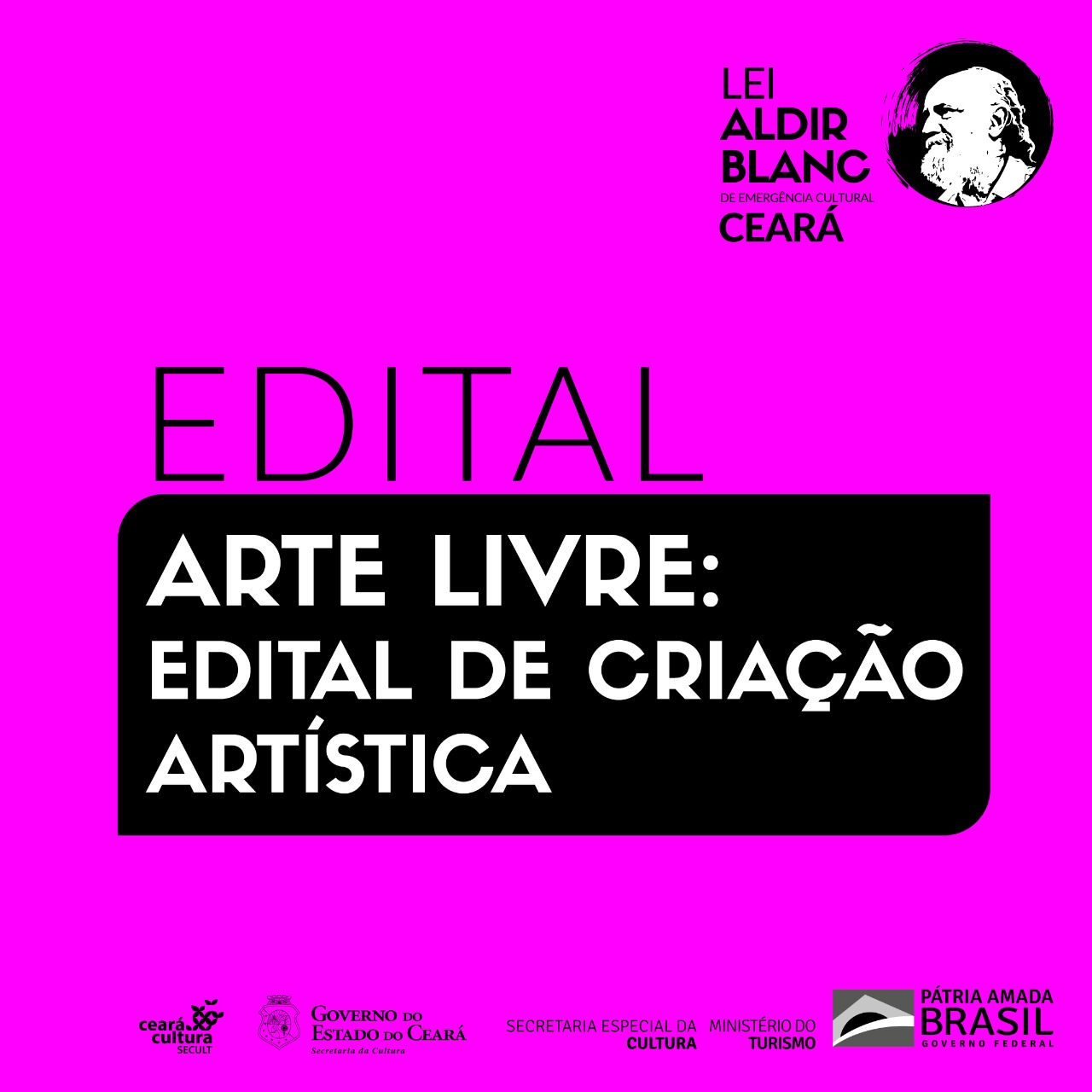 Lei Aldir Blanc no Ceará: Secult abre inscrição para dois novos editais, de Criação Artística e de Patrocínio a Festivais Culturais