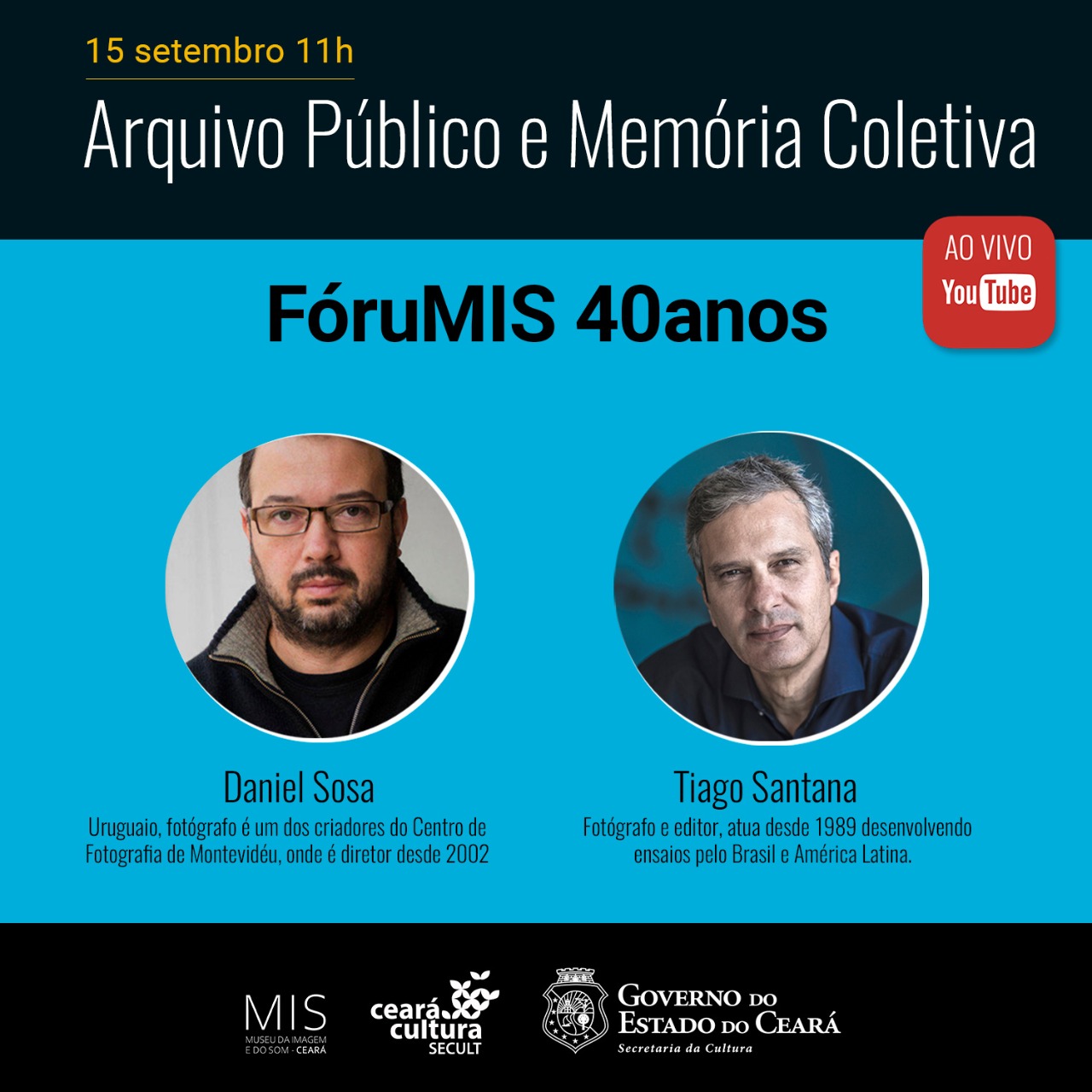 FóruMIS 40 anos inicia a semana em diálogo sobre Arquivo Público e Memória Coletiva nesta terça-feira (15/9)