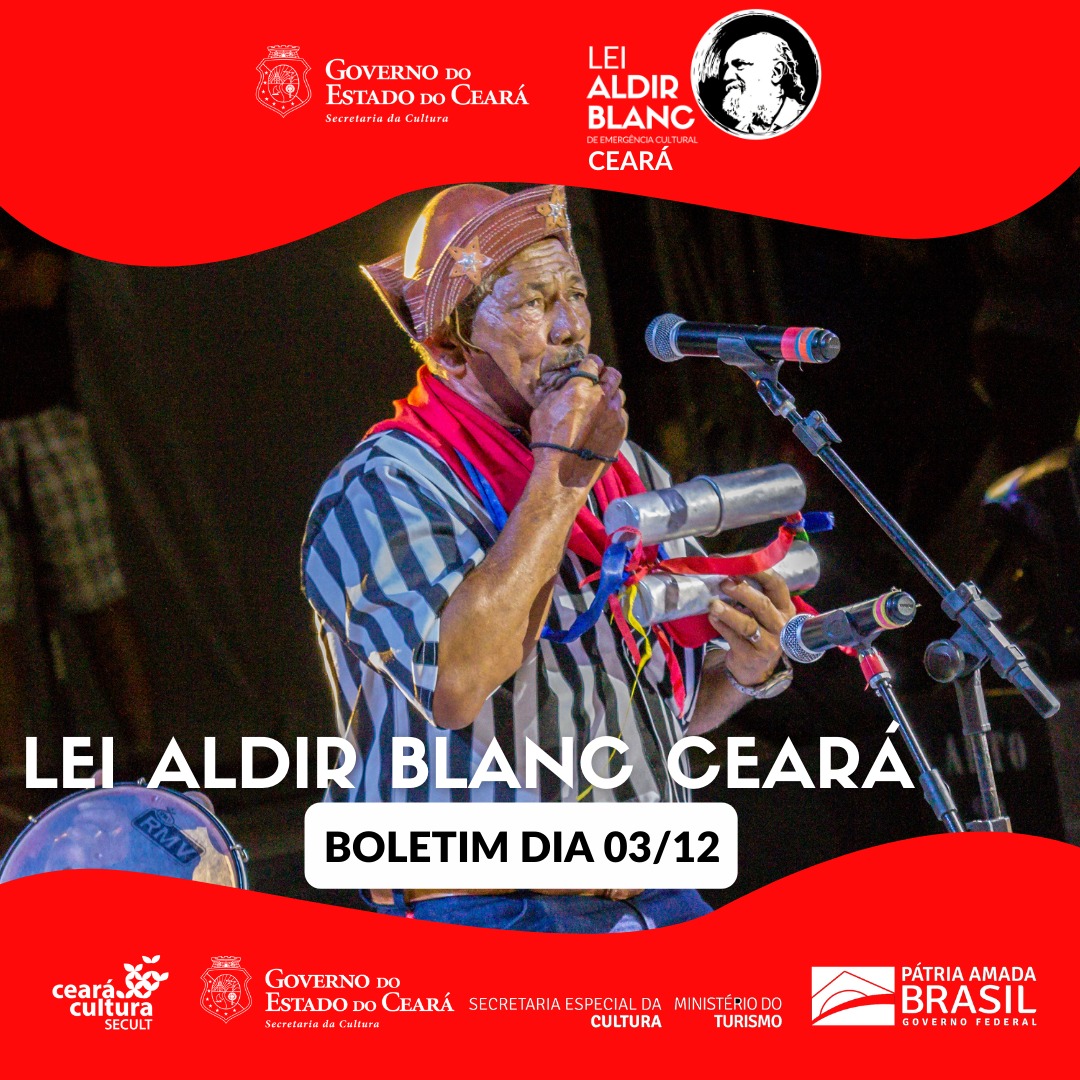 Na sexta-feira, 04/12, serão realizados os pagamentos referentes a Renda Básica por meio da Lei Aldir Blanc no Ceará