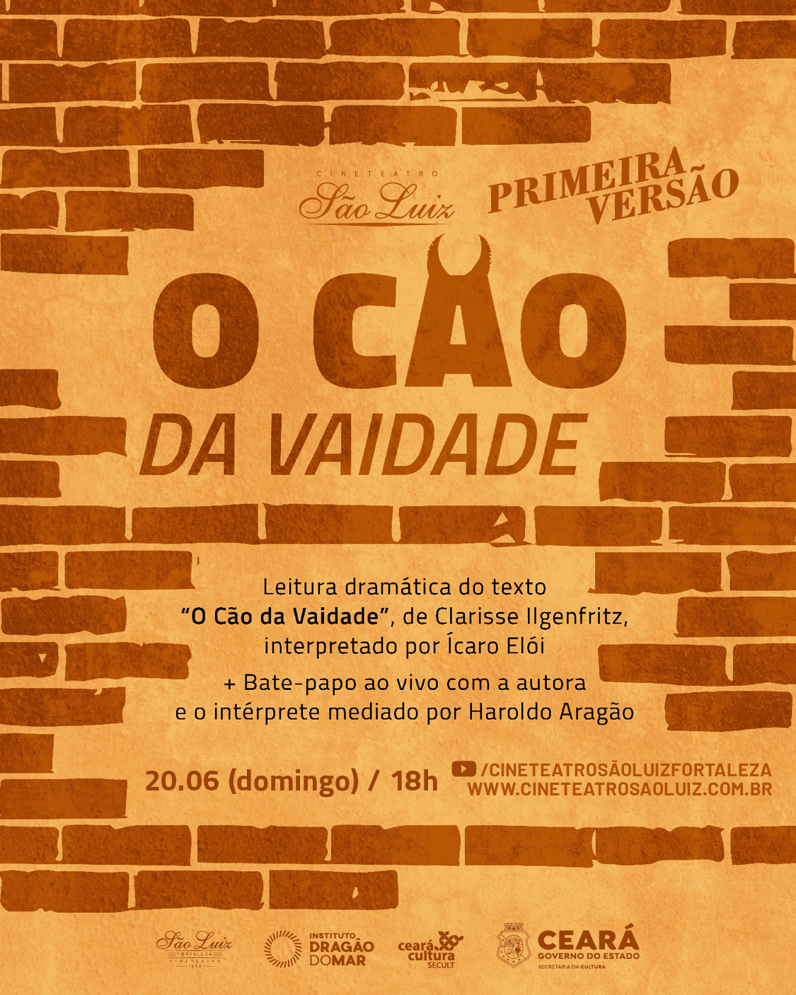 “Primeira Versão” do Cineteatro São Luiz traz leitura dramática do texto de Clarisse Ilgenfritz