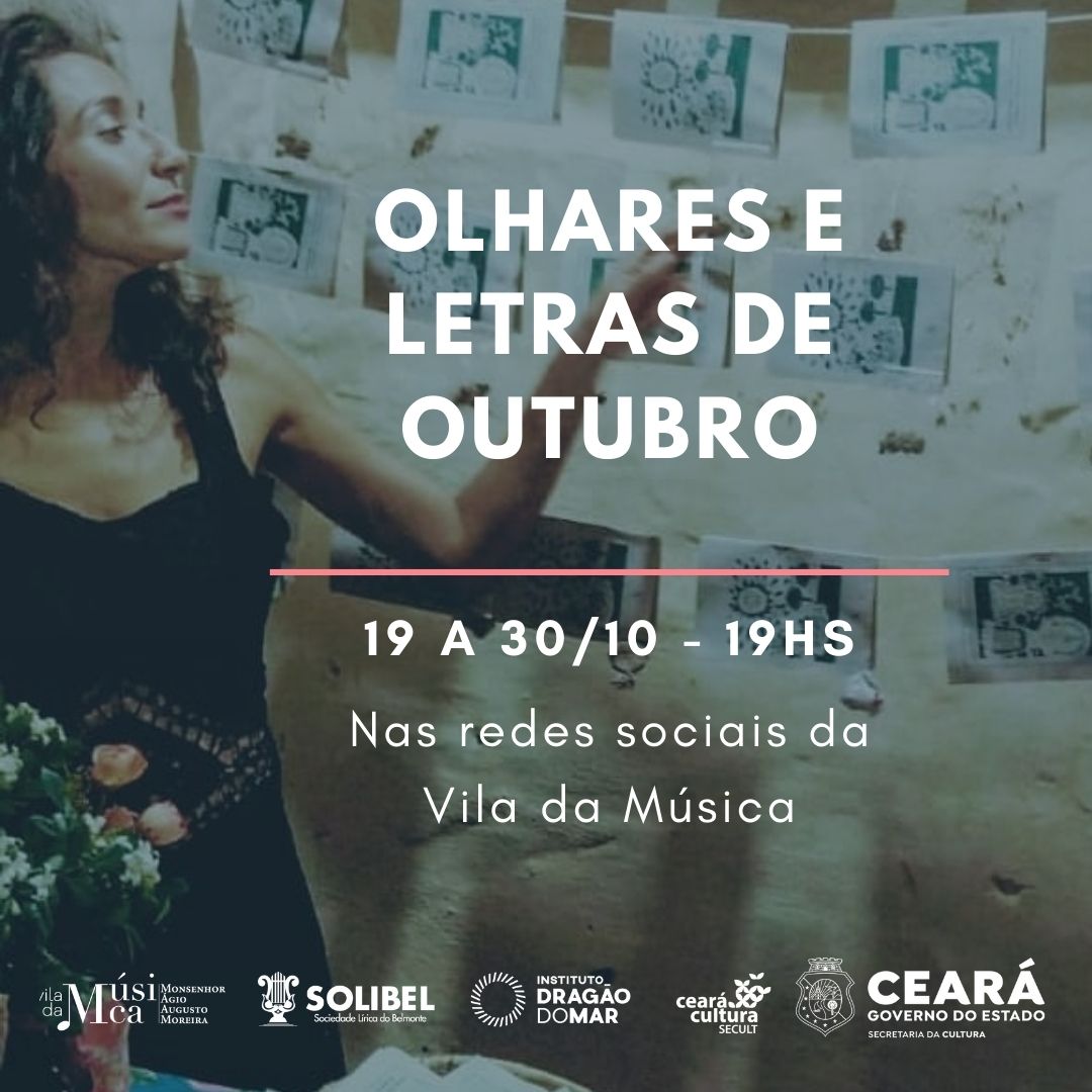 Olhares e letras de outubro na Vila da Música