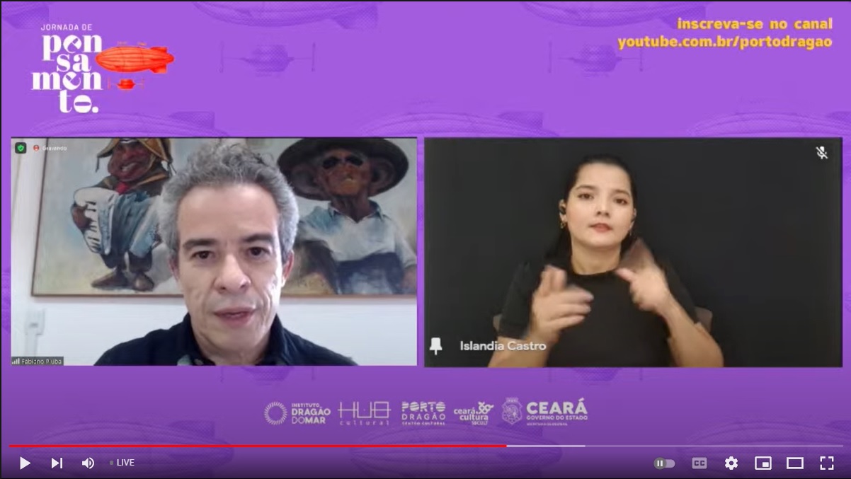 Hub Cultural do Ceará deu início ao Webinário Jornada de Pensamento, nesta quarta (26)