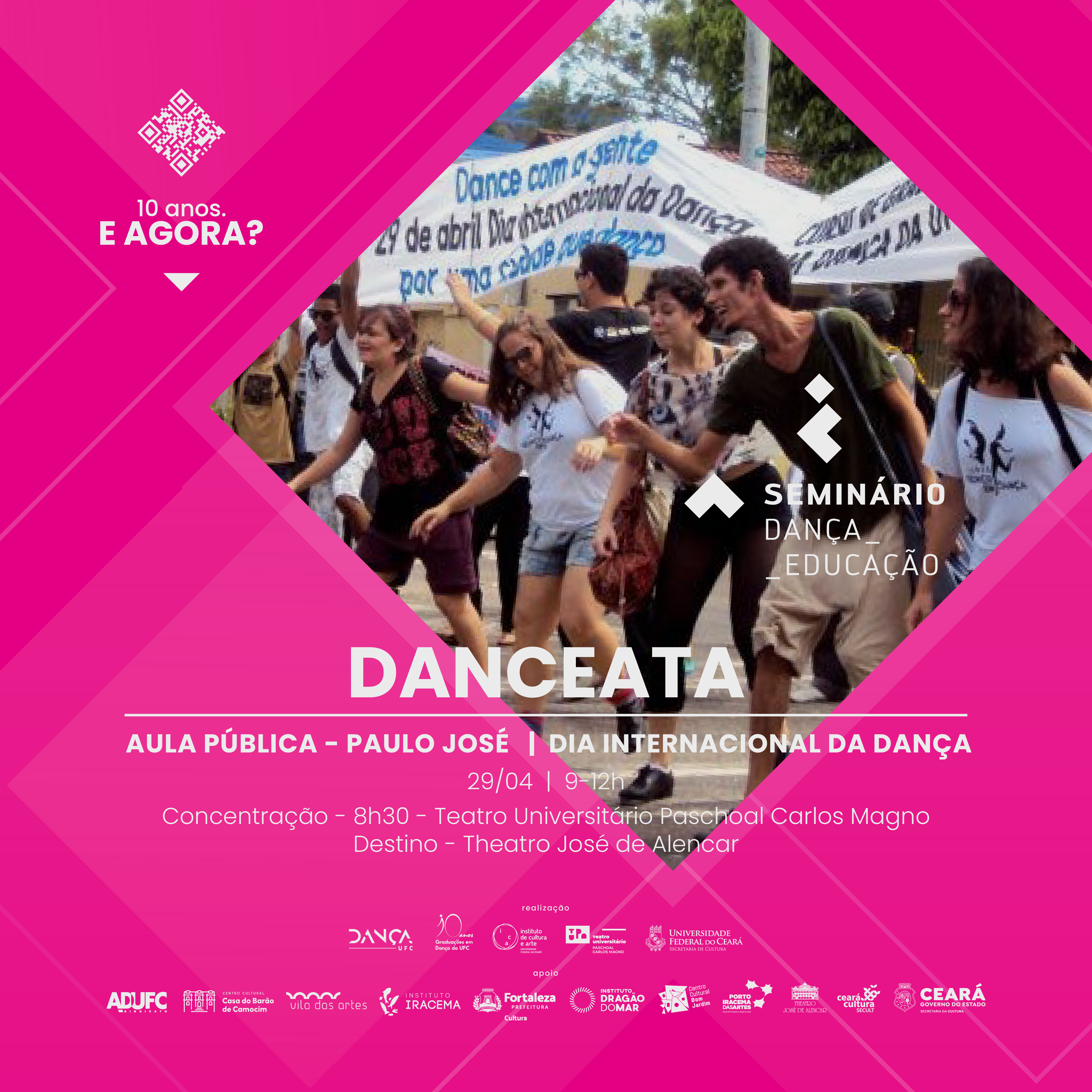 “Danceata”: Theatro José de Alencar (TJA) recebe cortejo dançante e aula pública em comemoração ao Dia Internacional da Dança