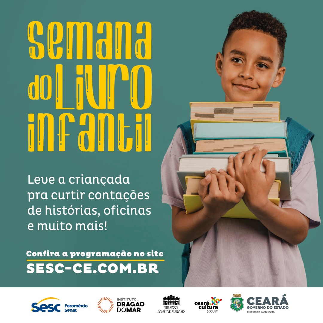 Semana do Livro Infantil: Theatro José de Alencar recebe programação do Sesc Ceará, de 18 a 20 de abril