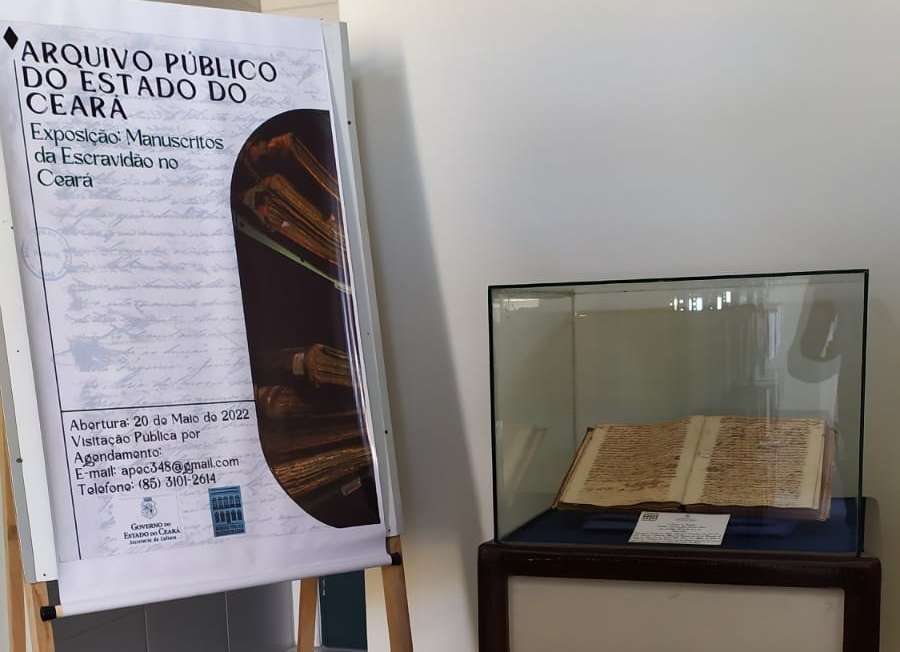 O Arquivo Público do Estado do Ceará lança nesta sexta-feira (20) a Exposição “Manuscritos da Escravidão do Ceará”