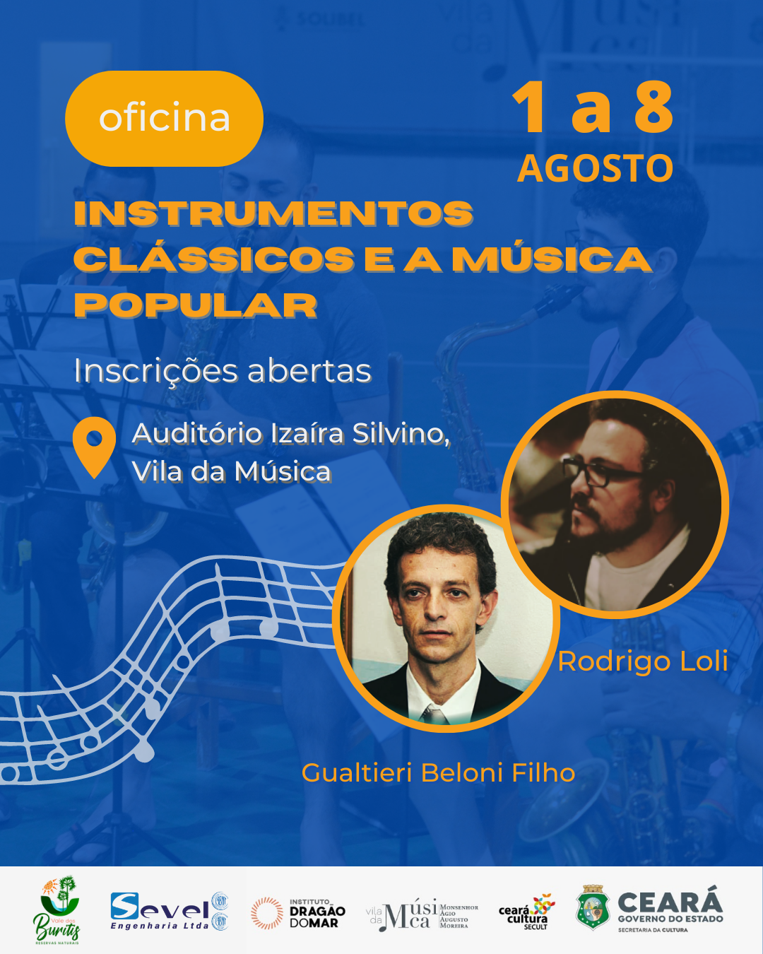 Vila da Música abre inscrições para oficina sobre instrumentos clássicos e a música popular