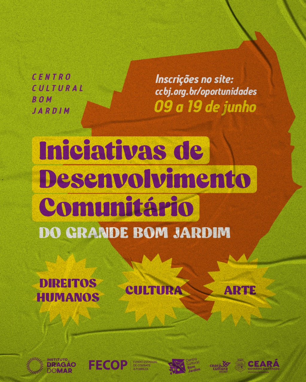 CCBJ divulga Chamada Pública para seleção de Iniciativas Comunitárias do Grande Bom Jardim