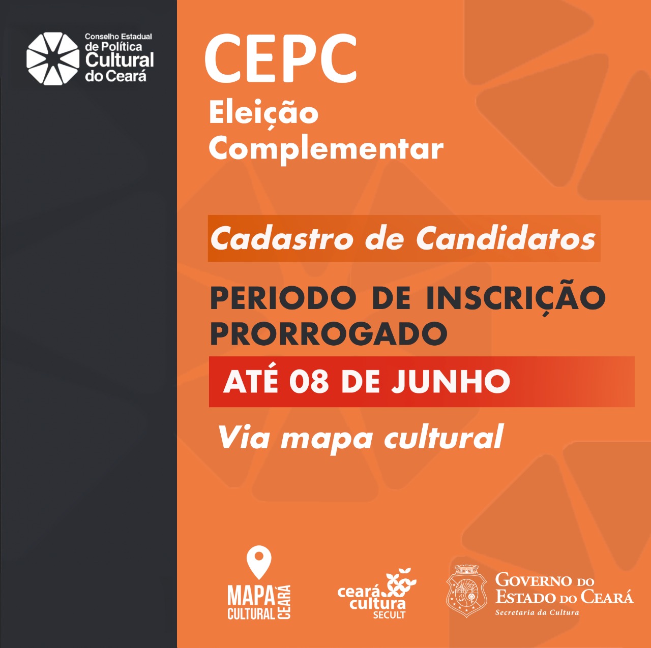 Secult comunica prorrogação do prazo de credenciamento para novos assentos do CEPC