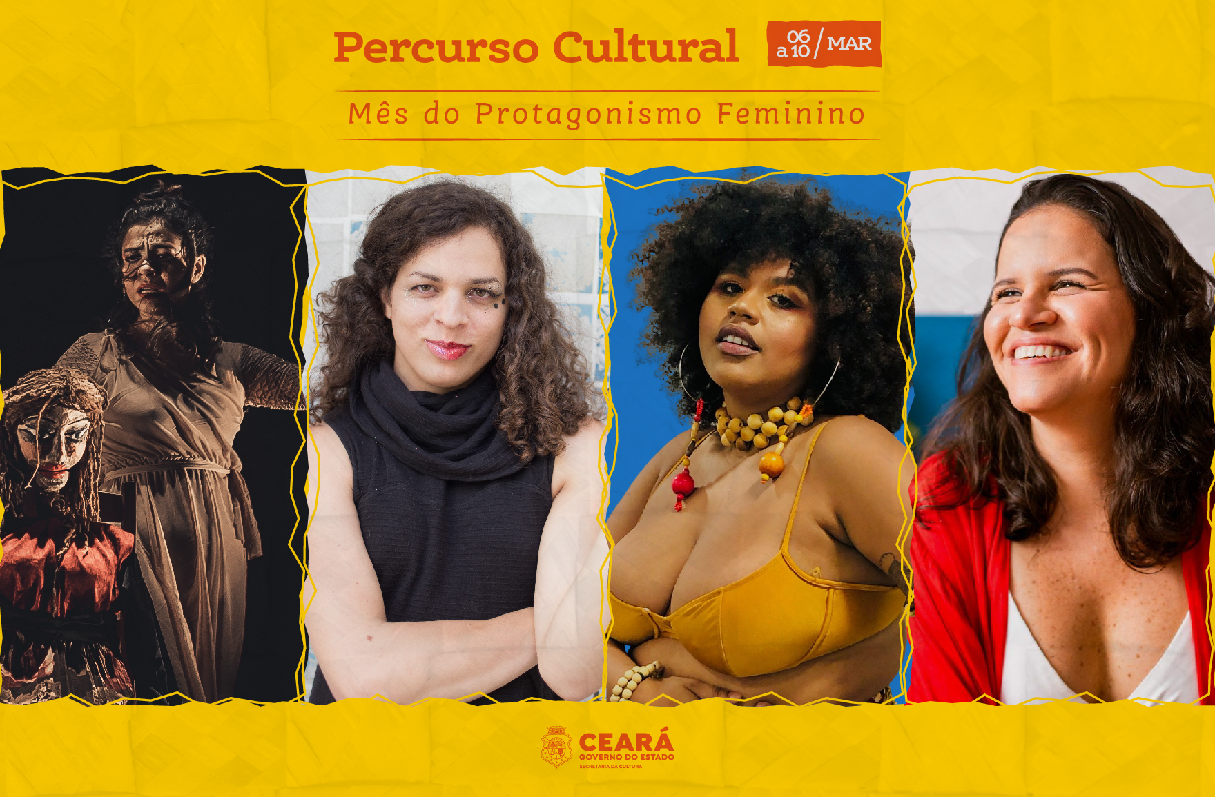 Mulheres são destaque no Percurso Cultural da Secult Ceará desta semana (de 6 a 10/03)
