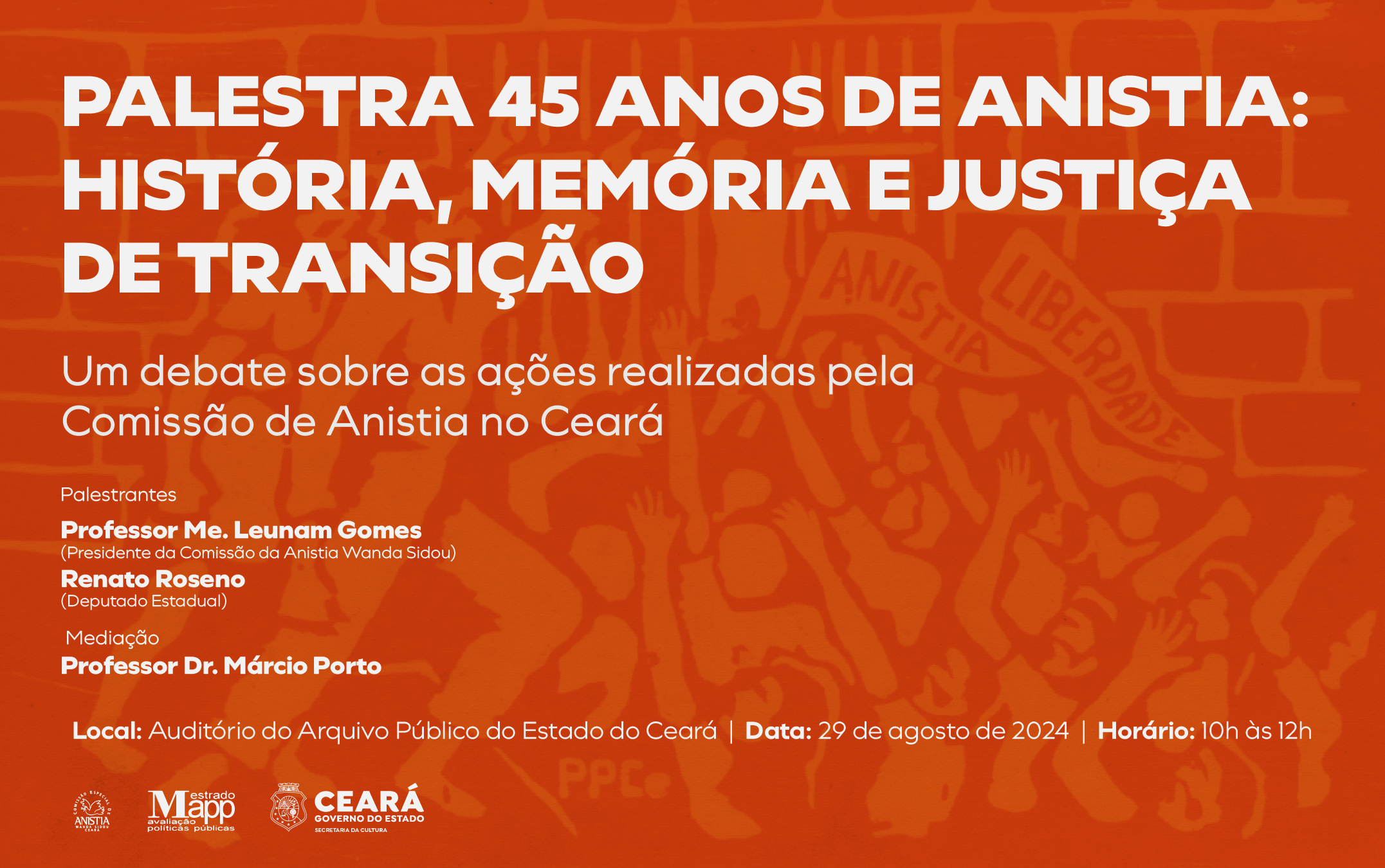 Arquivo Público do Ceará realiza palestra que debate os 45 anos da Lei da Anistia