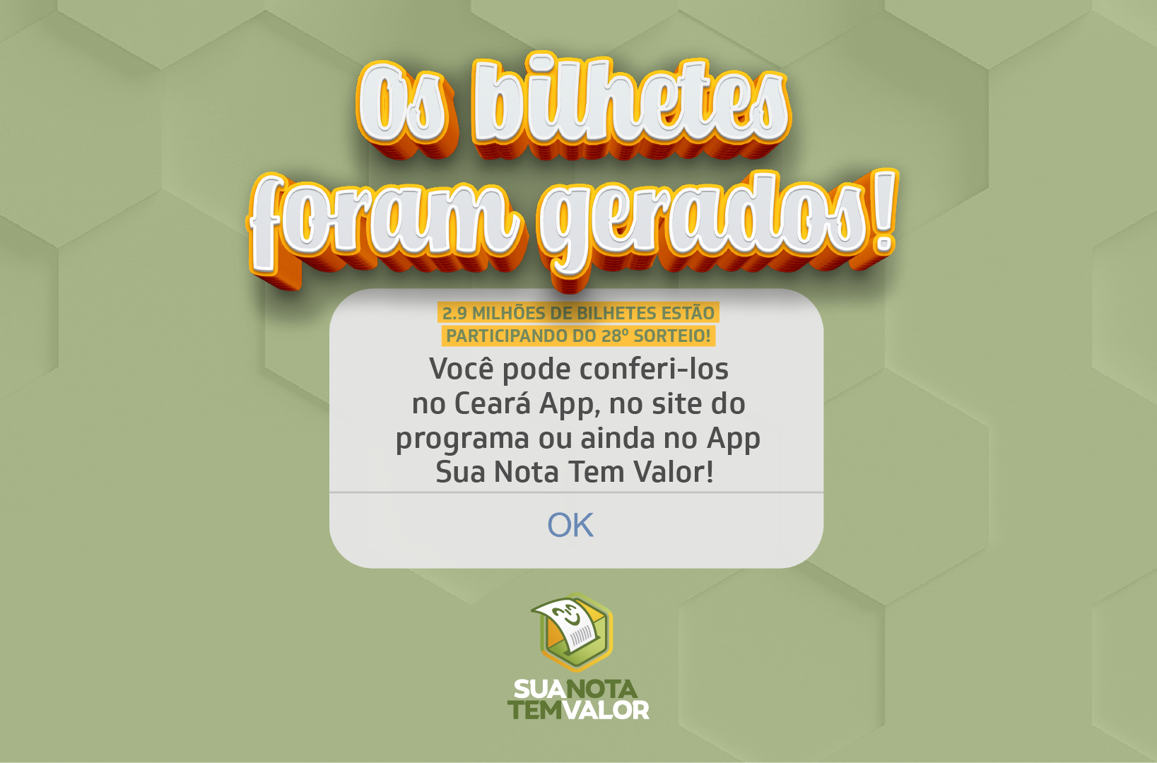 Sua Nota Tem Valor: participantes já podem consultar bilhetes para o 28º sorteio