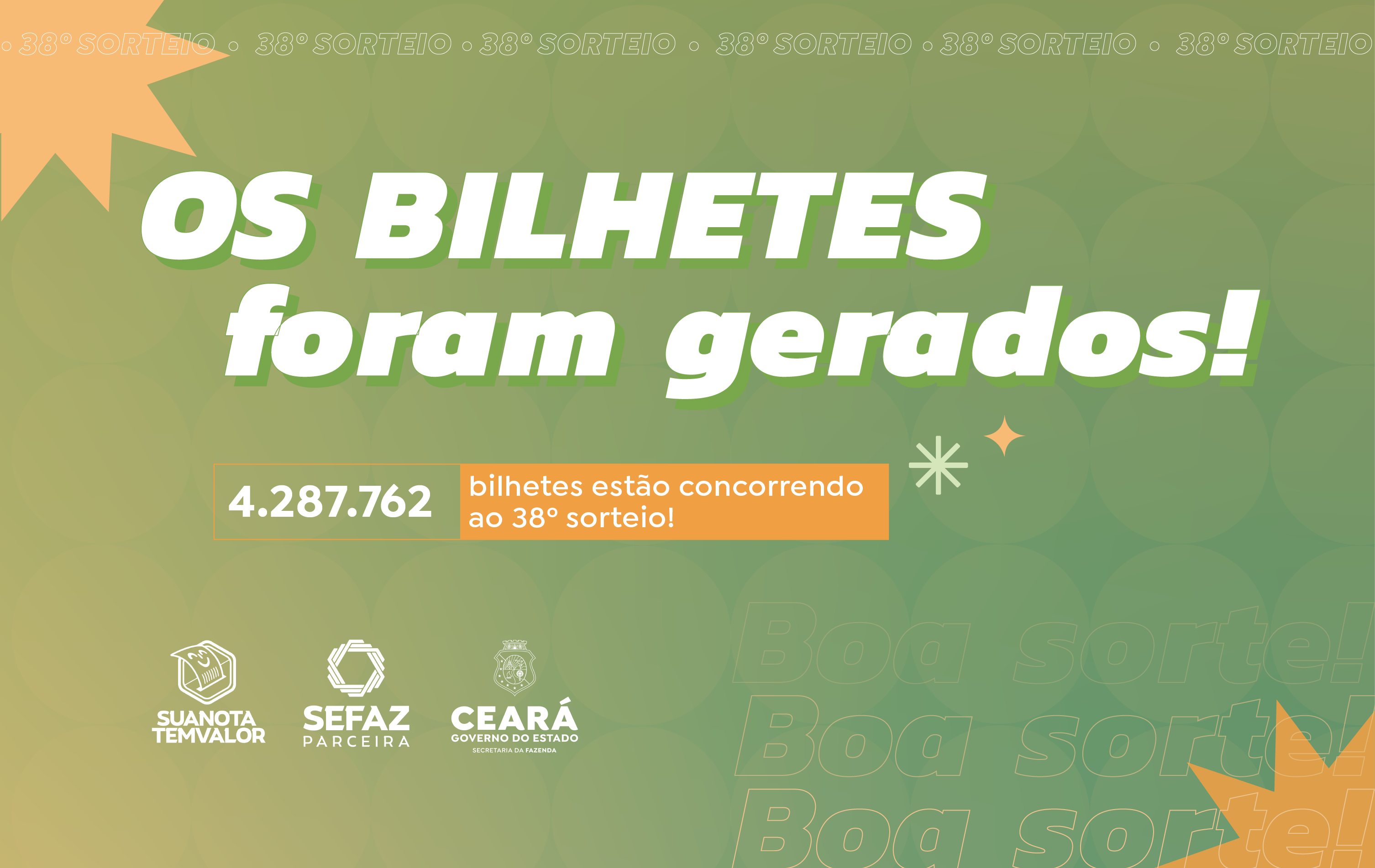 Bilhetes que participarão do 38º sorteio do programa Sua Nota Tem Valor já foram gerados