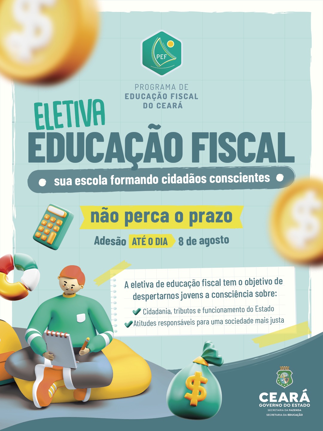 Educação Fiscal: eletiva disponível para Ensino Médio na rede pública do Ceará