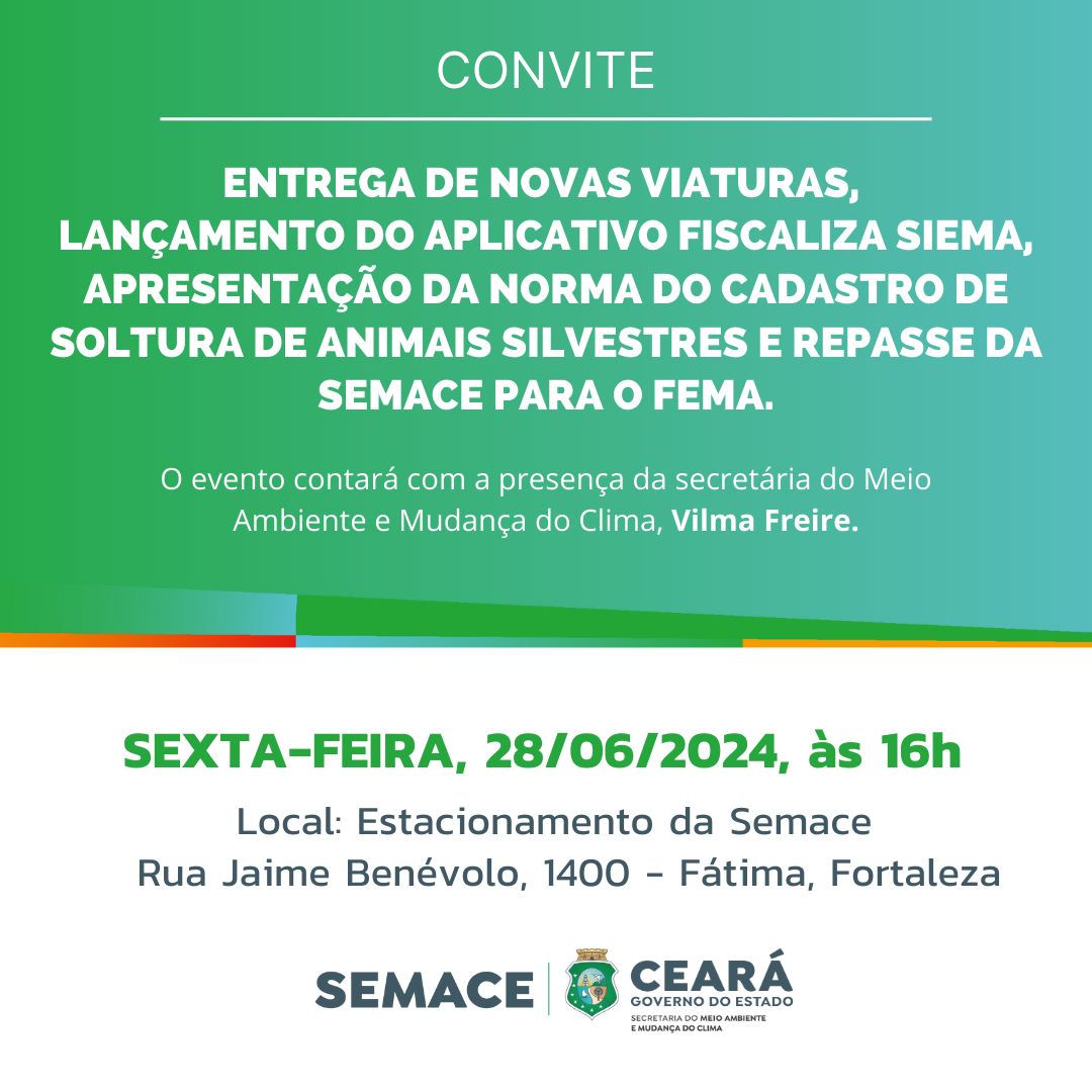 Semace realiza cerimônia para apresentar ações de preservação do meio ambiente nesta sexta-feira (28)