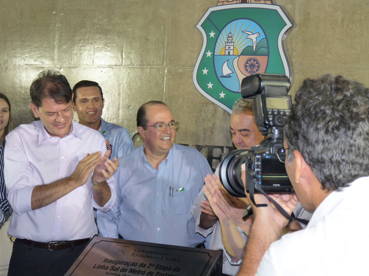 Linha Sul: Cid Gomes inaugura primeira estação central