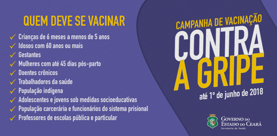 Campanha contra Influenza já começou em todo Ceará