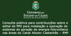 Edital de PMI para instalação e operação de sistemas de geração de energia fotovoltaica