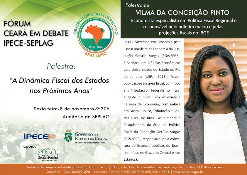 Fórum Ceará em Debate aborda dinâmica fiscal dos estados nesta sexta