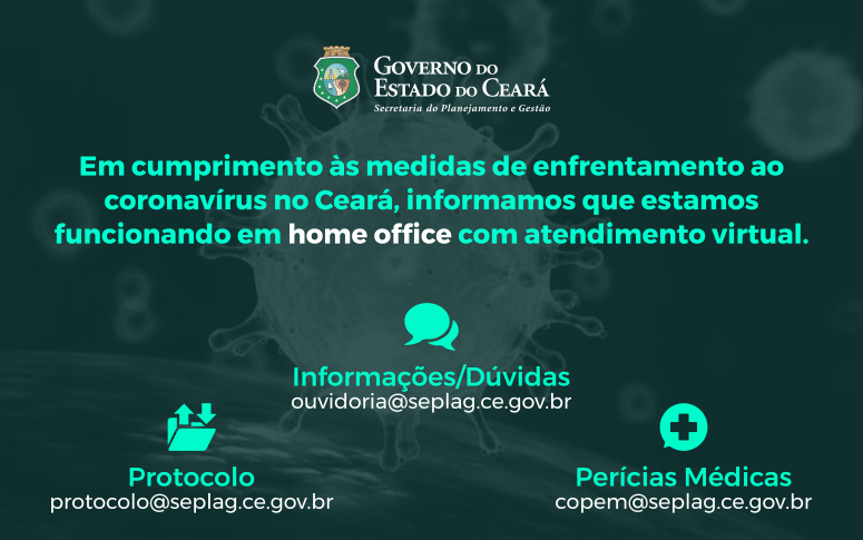 Seplag funciona com atendimento virtual