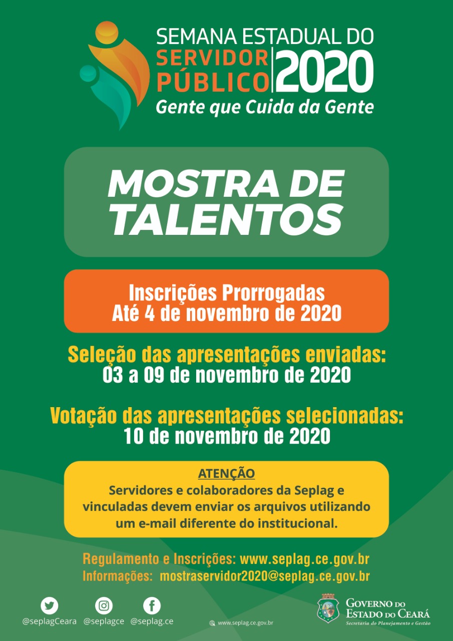 Inscrições para Mostra de Talentos da Semana do Servidor são prorrogadas até amanhã (4)