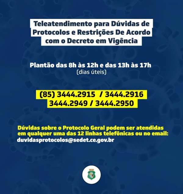 Sedet permanece com serviço tira-dúvidas sobre protocolos sanitários