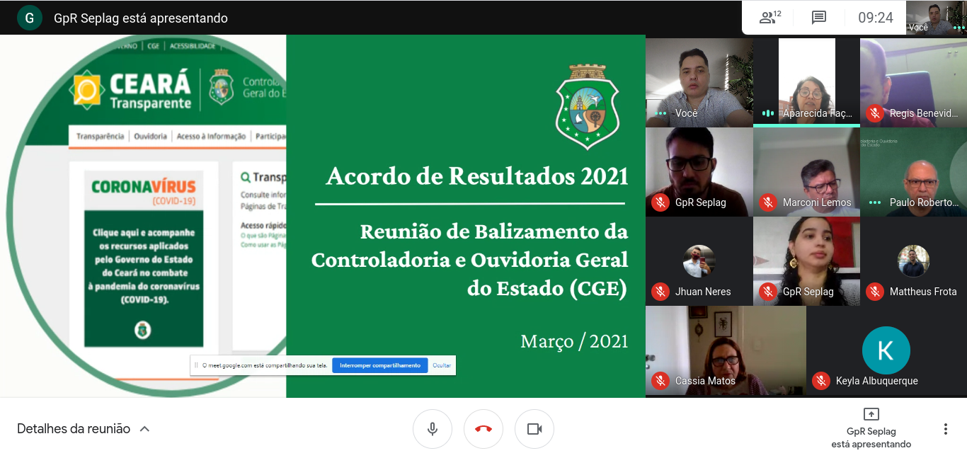 Seplag inicia pactuação de compromissos para Acordo de Resultados 2021