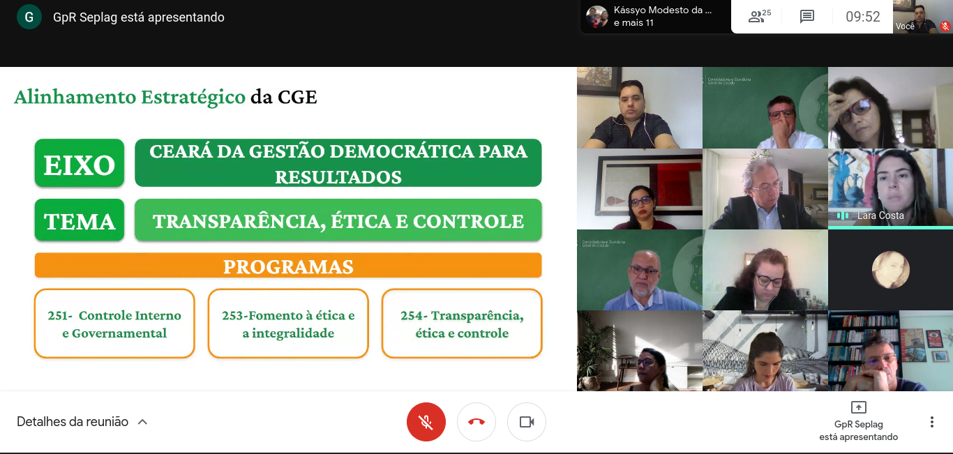 Seplag apresenta instrumentos de planejamento ao Comitê Executivo da CGE