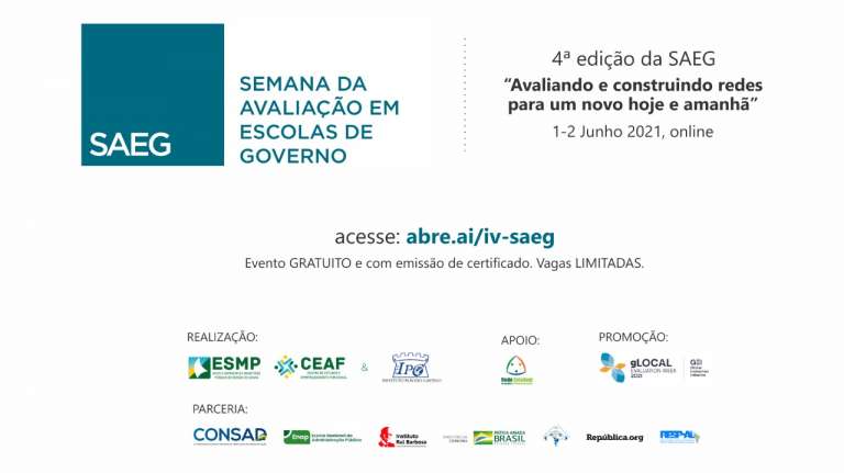 Inscrições abertas para a 4º edição da Semana de Avaliação em Escolas de Governo