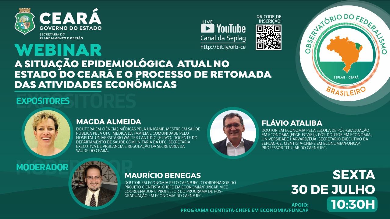 Webinar debate situação epidemiológica e retomada das atividades econômicas no Ceará