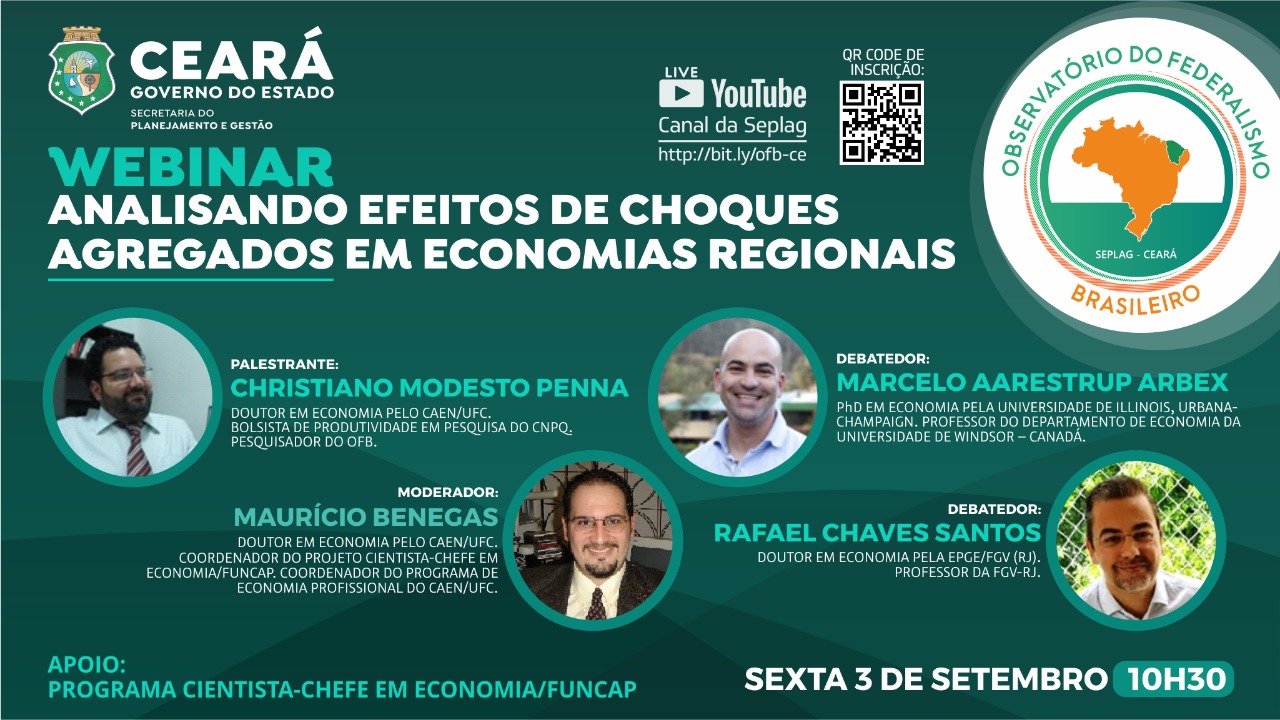 Webinar vai analisar os efeitos de choques agregados em economias regionais
