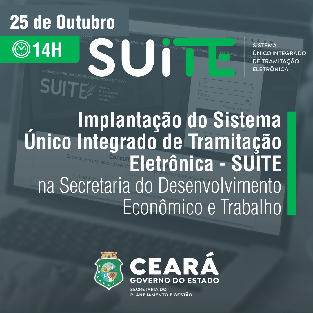 Seplag e Sedet firmam acordo de cooperação para implantação do SUITE
