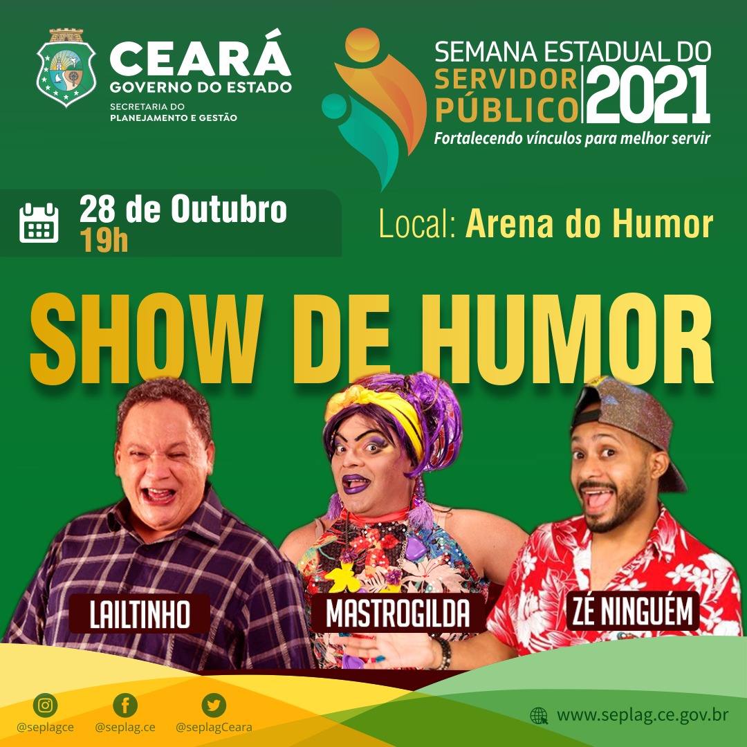 Dia do Servidor Público será comemorado com show de humor