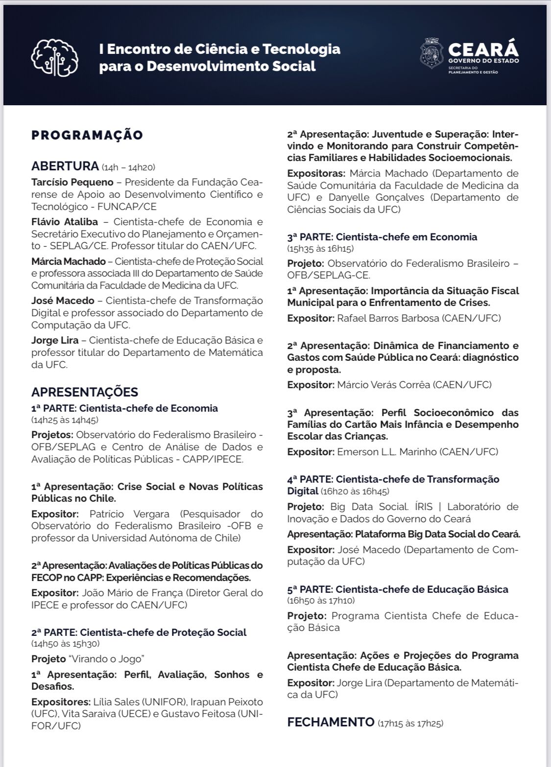 Seplag realiza I Encontro de Tecnologia para o Desenvolvimento Social