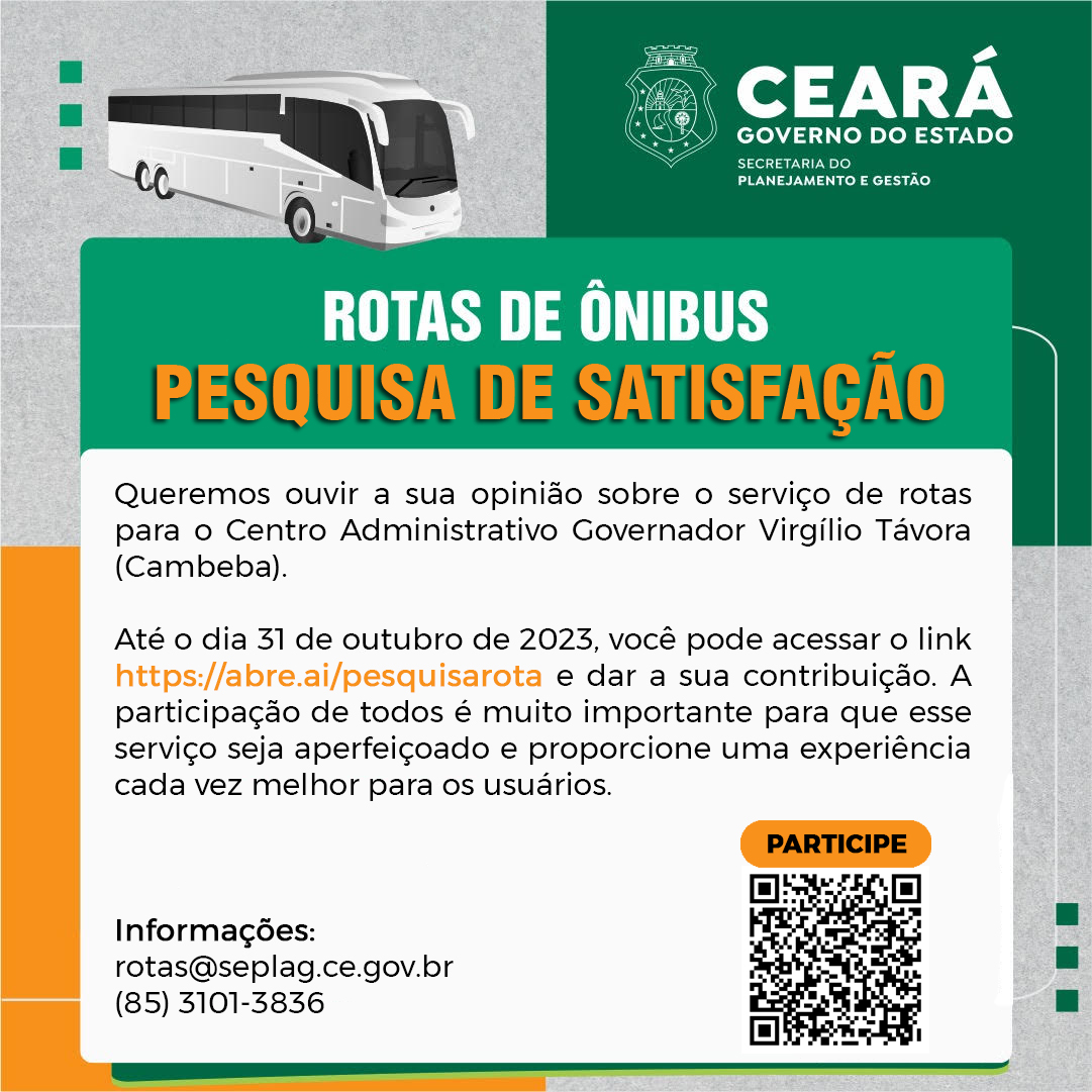 Seplag realiza pesquisa de satisfação sobre as rotas para o Cambeba