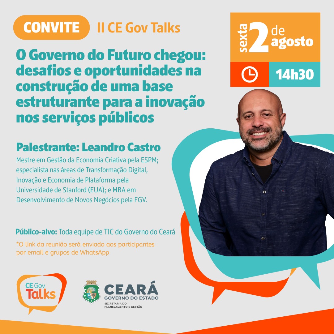 CE Gov Talks desta sexta (2) discute os impactos da digitalização dos serviços públicos
