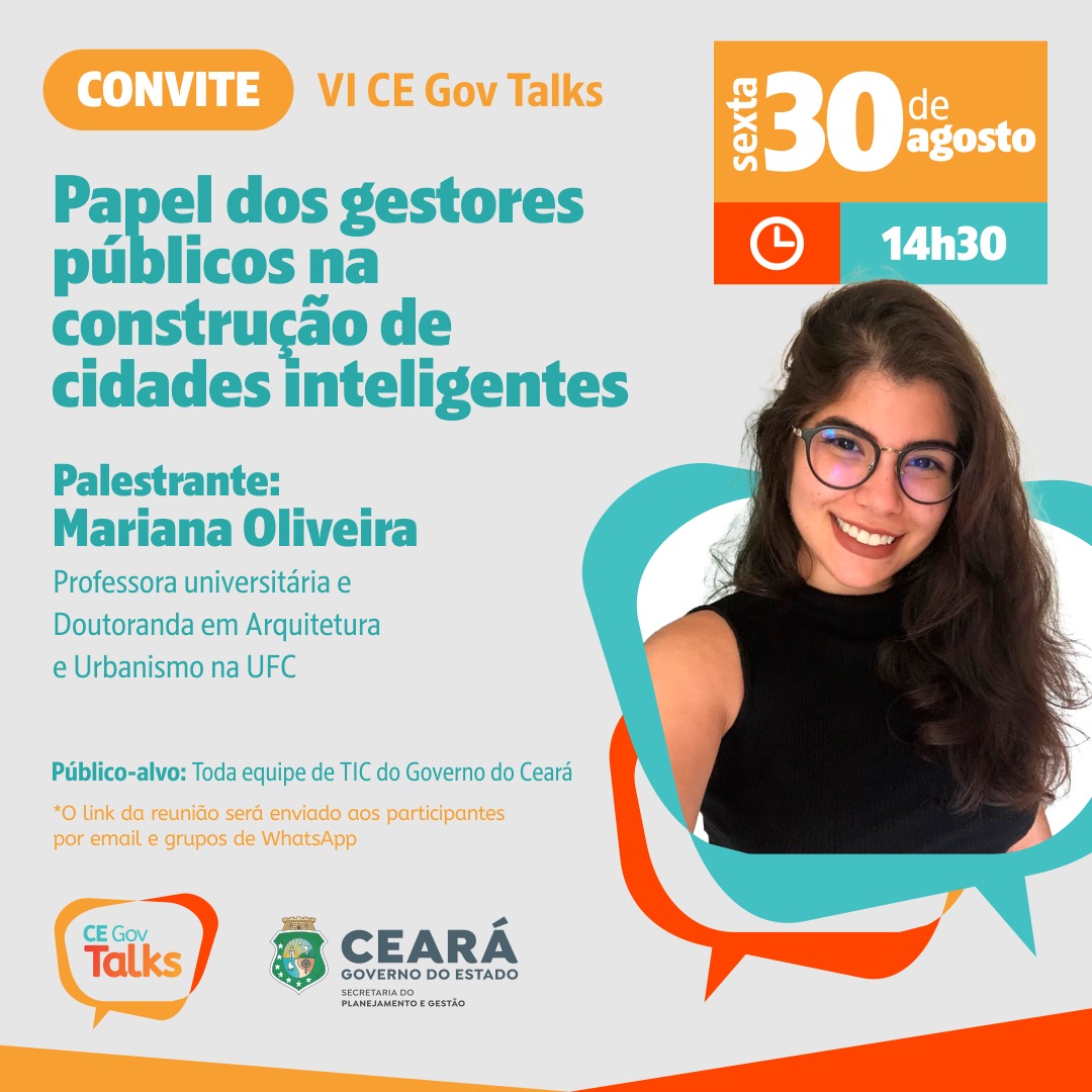 CE Gov Talks desta sexta (30) aborda o papel dos gestores nas cidades inteligentes
