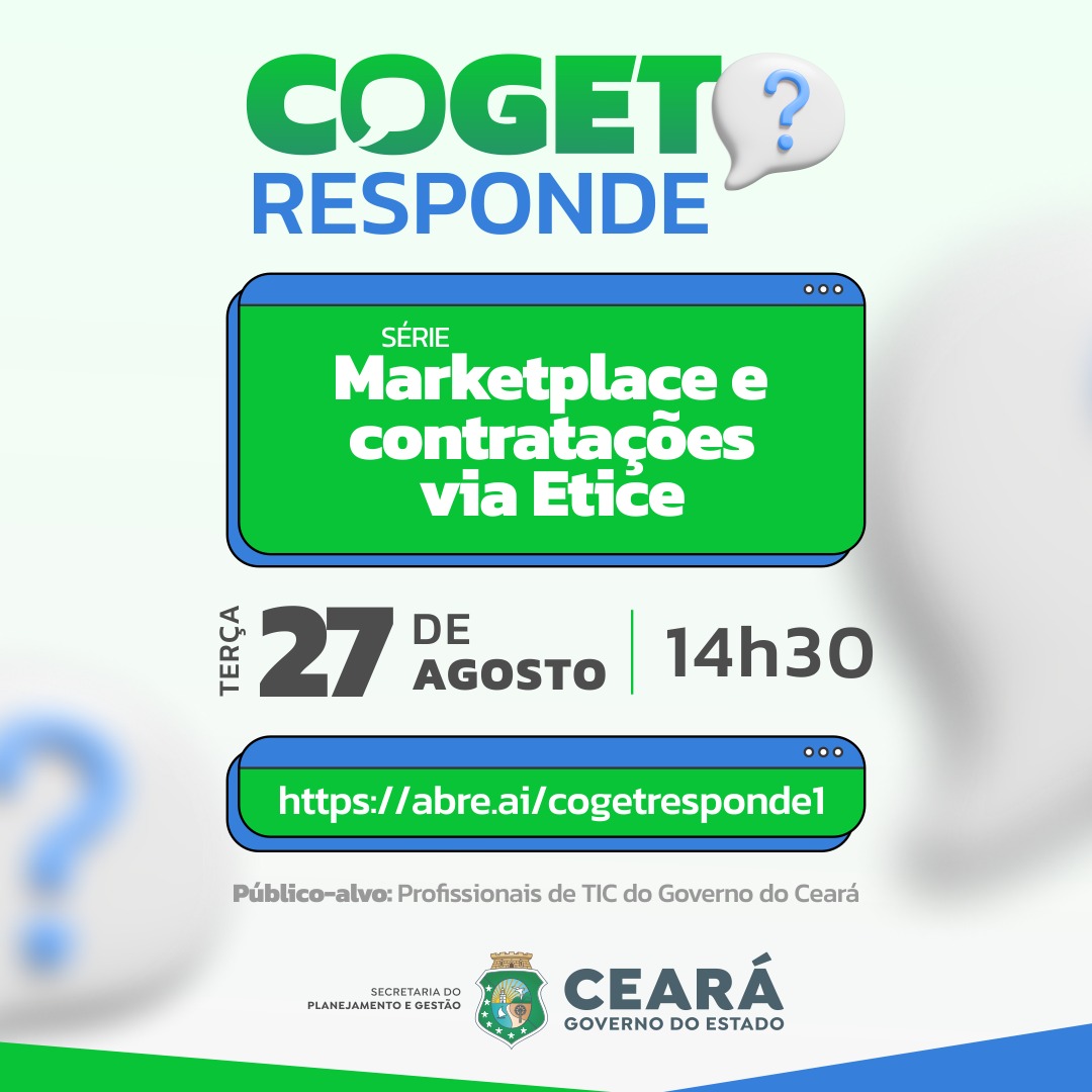 Seplag promove live para explicar contratações que podem ser feitas via Etice